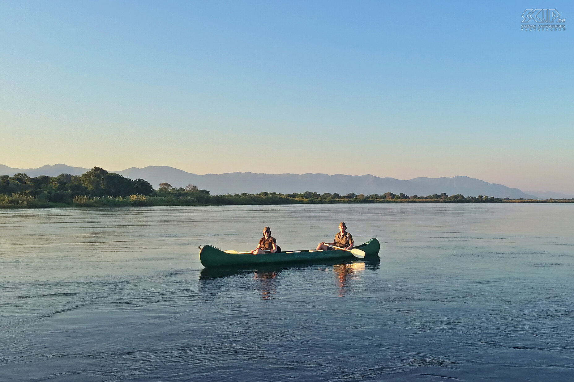 Lower Zambezi - Cano trip We made an adventurous two-day canoe trip on the Zambezi river. We left at 65km from Lower Zambezi National Park in Zambia. At the Zimbabwean side there is a game reserve and 25km further downstream the famous Mana Pools National Park starts.<br />
<br />
The biggest danger where the many hippos, crocodiles, submerged trees, hidden sandbanks, wind and strong currents. But we managed to canoe safely for 2 days and had a wonderful time to experience the African wildlife. Stefan Cruysberghs